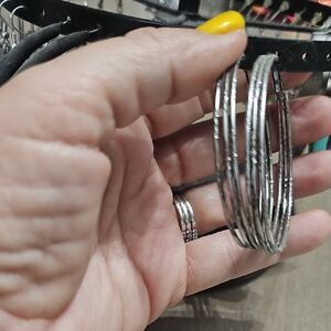 Chic Silver Hoop Earrings